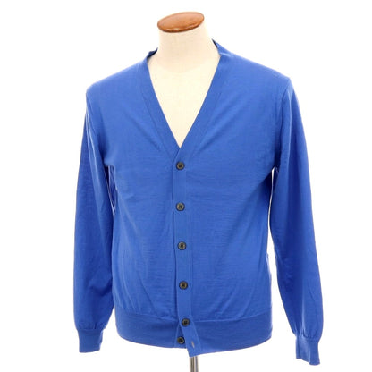 【中古】エディフィス EDIFICE SAFIELLA SAFIL ハイゲージ ウール カーディガン ブルー【 46 】【 状態ランクB 】【 メンズ 】