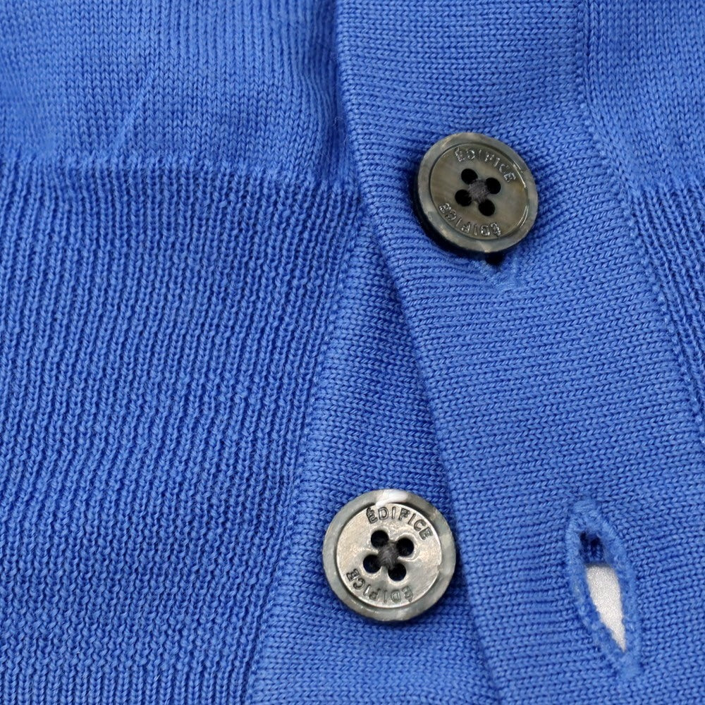 【中古】エディフィス EDIFICE SAFIELLA SAFIL ハイゲージ ウール カーディガン ブルー【 46 】【 状態ランクB 】【 メンズ 】