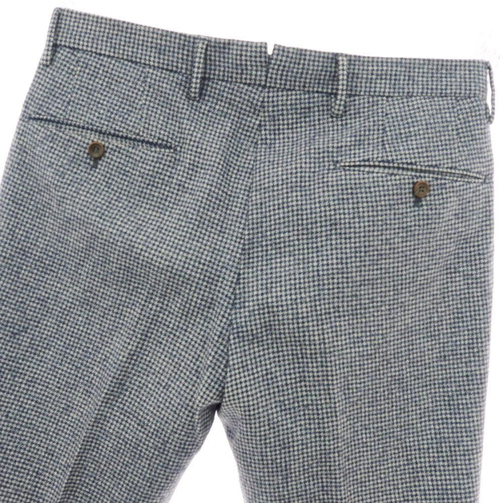 【中古】インコテックス INCOTEX ウール ハウンドトゥース ドレススラックスパンツ ネイビーxホワイト【 46 】【 状態ランクC 】【 メンズ 】
