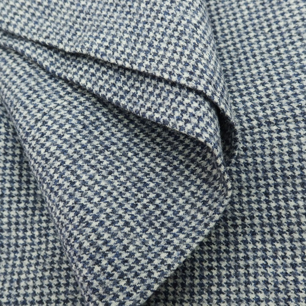 【中古】インコテックス INCOTEX ウール ハウンドトゥース ドレススラックスパンツ ネイビーxホワイト【 46 】【 状態ランクC 】【 メンズ 】