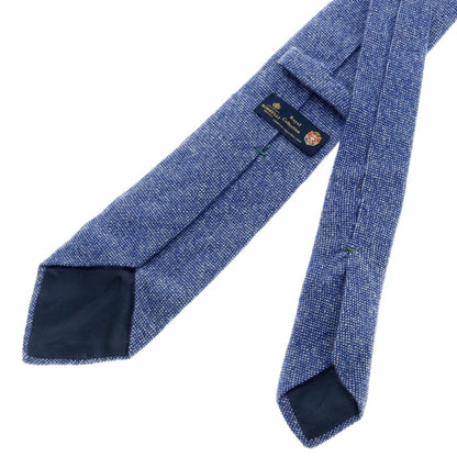 【中古】ルイジ ボレッリ Luigi Borrelli カシミヤ 無地ネクタイ ブルー【 状態ランクC 】【 メンズ 】