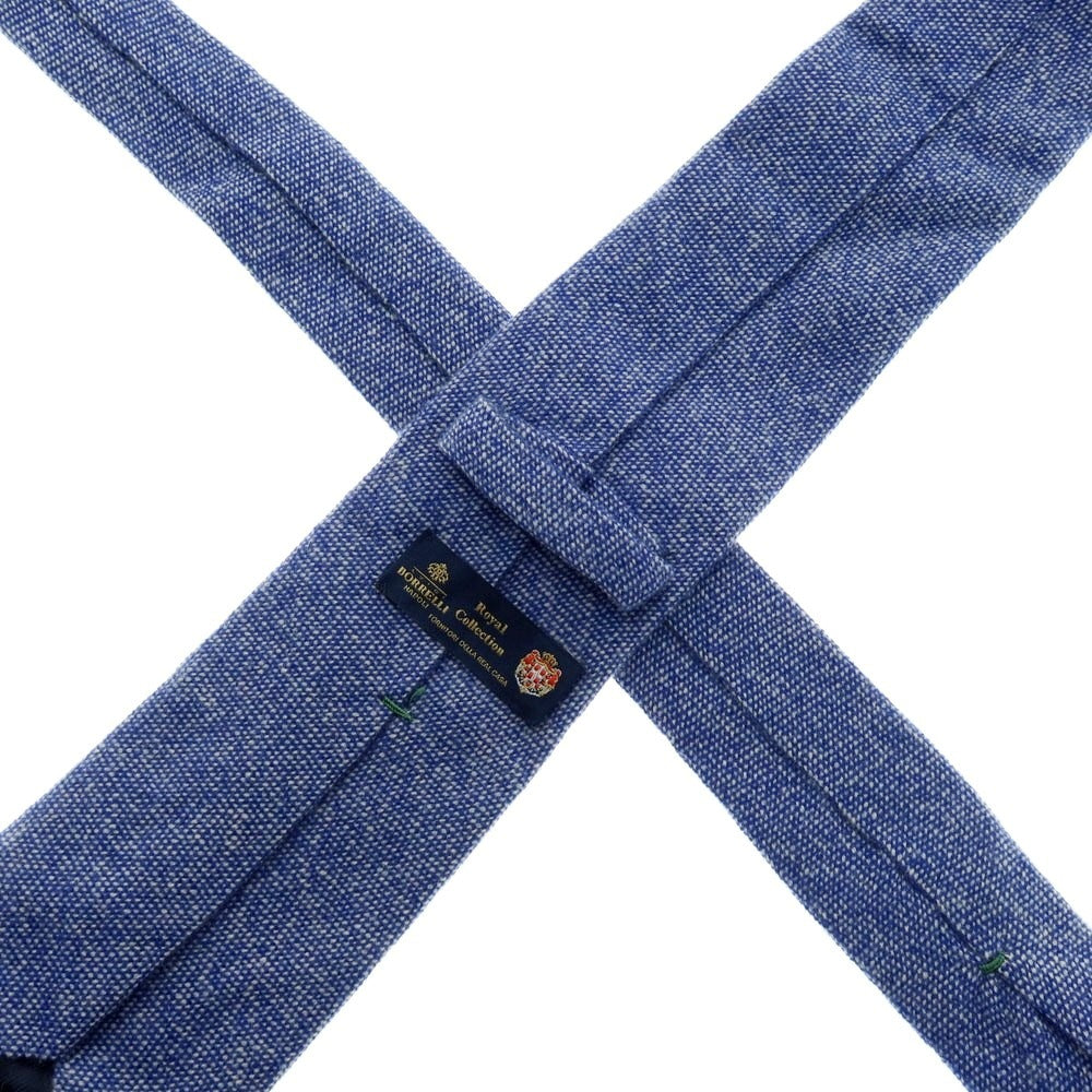 【中古】ルイジ ボレッリ Luigi Borrelli カシミヤ 無地ネクタイ ブルー【 状態ランクC 】【 メンズ 】 [APD]