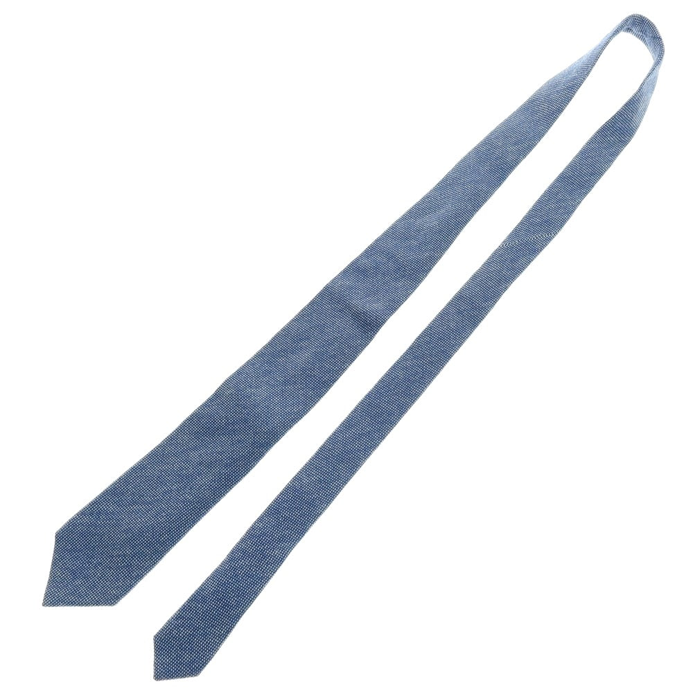 【中古】ルイジ ボレッリ Luigi Borrelli ウール 無地ネクタイ ブルー【 状態ランクC 】【 メンズ 】