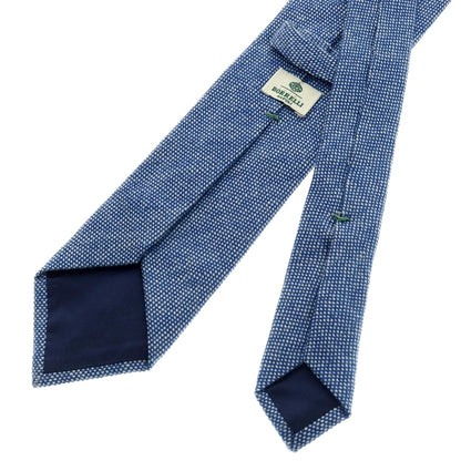 【中古】ルイジ ボレッリ Luigi Borrelli ウール 無地ネクタイ ブルー【 状態ランクC 】【 メンズ 】