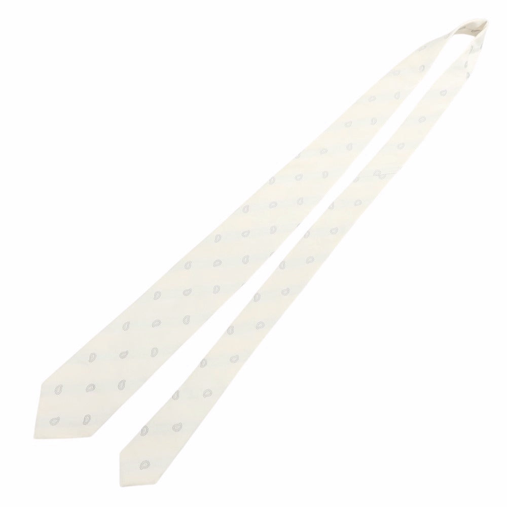 【中古】ルイジ ボレッリ Luigi Borrelli シルク ペイズリー柄ネクタイ アイボリー【 状態ランクB 】【 メンズ 】