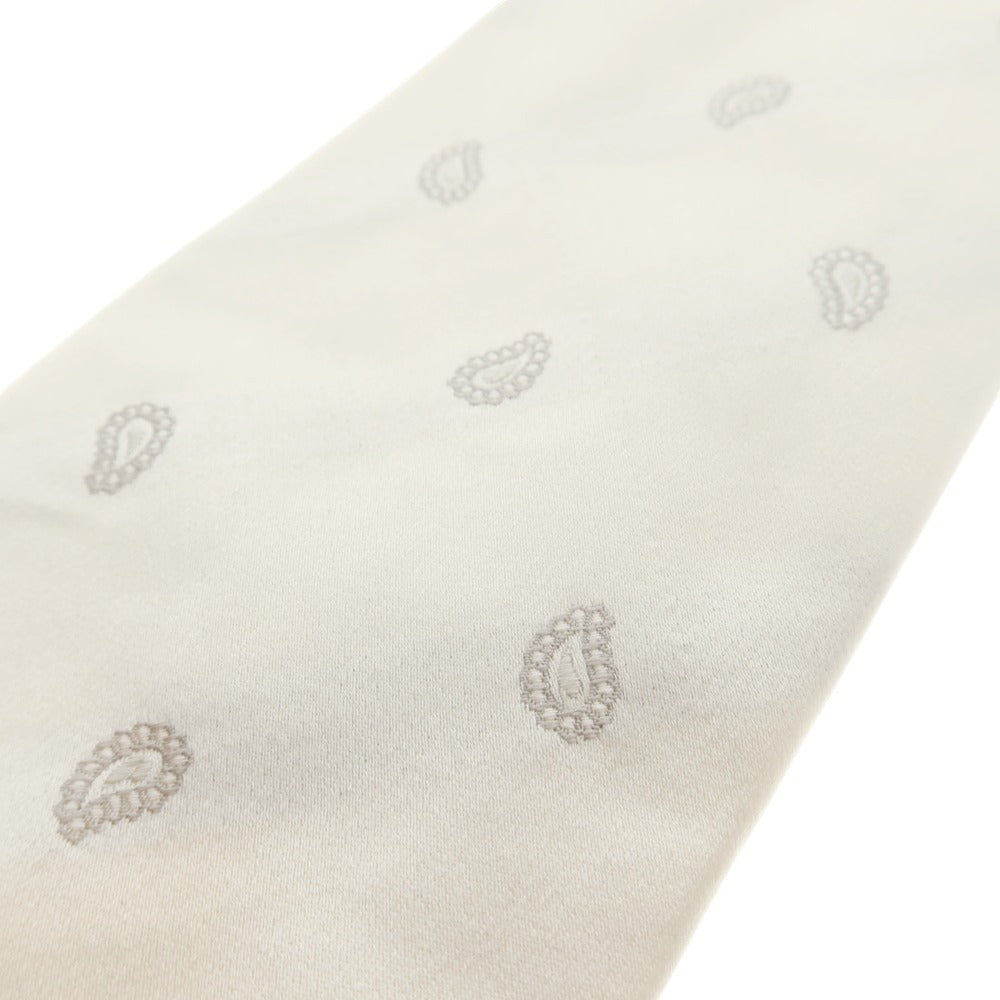 【中古】ルイジ ボレッリ Luigi Borrelli シルク ペイズリー柄ネクタイ アイボリー【 状態ランクB 】【 メンズ 】