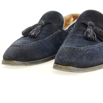 【中古】アルマス ALMAS スエード タッセルローファー ネイビー【サイズ40 1/2】【 状態ランクC 】【 メンズ 】
