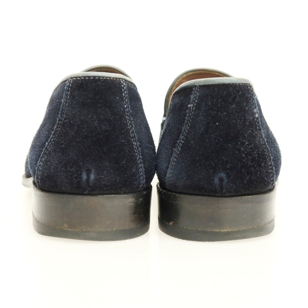 【中古】アルマス ALMAS スエード タッセルローファー ネイビー【サイズ40 1/2】【 状態ランクC 】【 メンズ 】