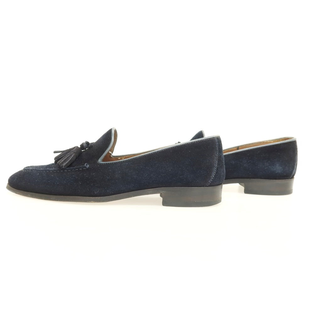 【中古】アルマス ALMAS スエード タッセルローファー ネイビー【サイズ40 1/2】【 状態ランクC 】【 メンズ 】