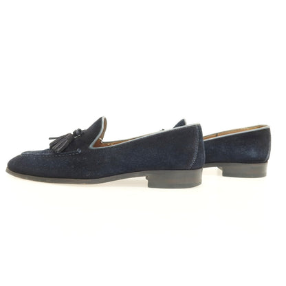 【中古】アルマス ALMAS スエード タッセルローファー ネイビー【サイズ40 1/2】【 状態ランクC 】【 メンズ 】