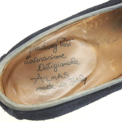 【中古】アルマス ALMAS スエード タッセルローファー ネイビー【サイズ40 1/2】【 状態ランクC 】【 メンズ 】