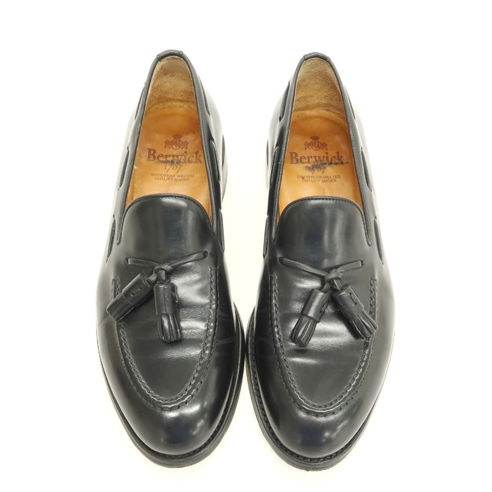 【中古】バーウィック BERWICK タッセルローファー ブラック【サイズ6 1/2】【 状態ランクC 】【 メンズ 】