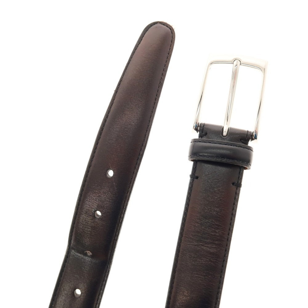 【中古】ユナイテッドアローズ UNITED ARROWS レザー ベルト ブラック【 85/34 】【 状態ランクB 】【 メンズ 】