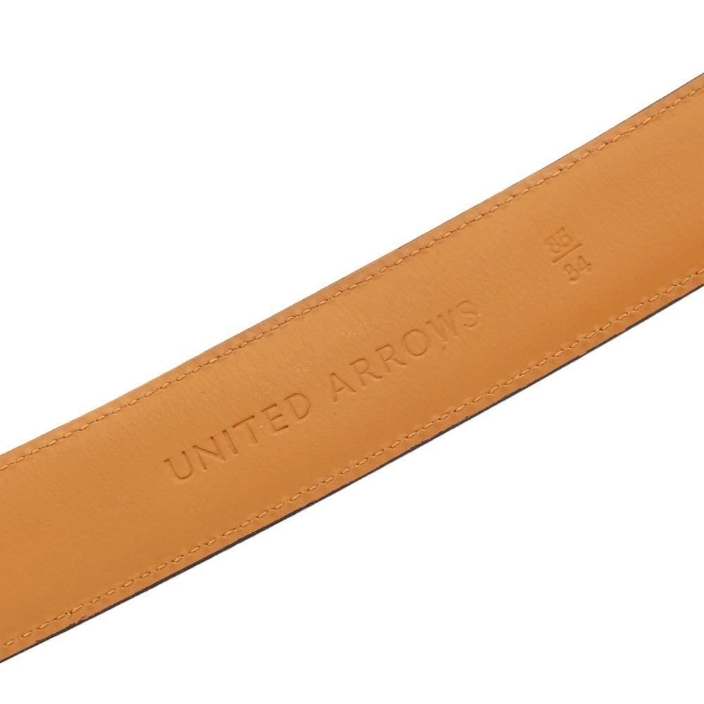 【中古】ユナイテッドアローズ UNITED ARROWS レザー ベルト ブラック【 85/34 】【 状態ランクB 】【 メンズ 】