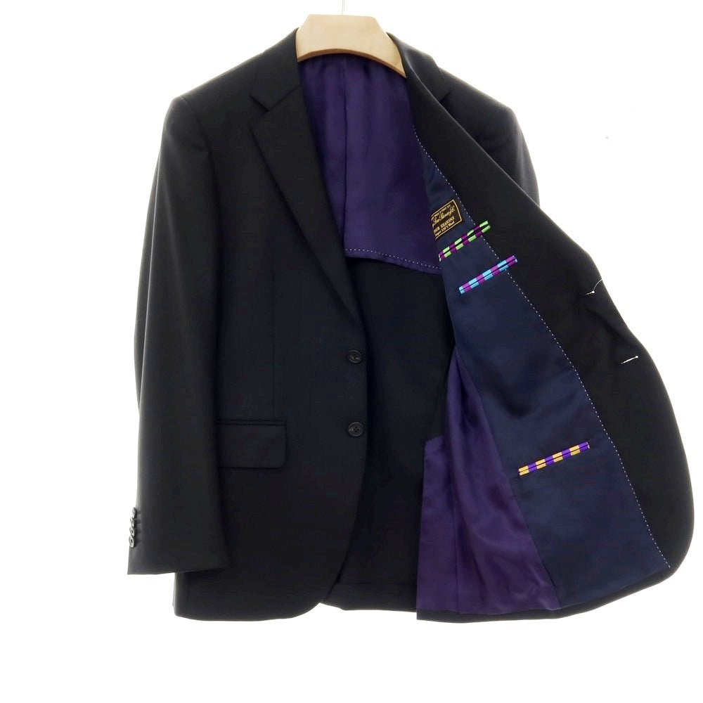 【中古】ポールスミス Paul Smith SUPER130’S ウール 2つボタンスーツ ブラック【 S 】【 状態ランクB 】【 メンズ 】