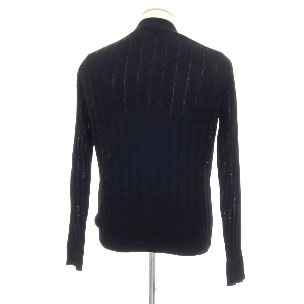 【中古】サンモリッツ S.MORITZ コットン カーディガン ブラック【サイズ46】【 状態ランクC 】【 メンズ 】