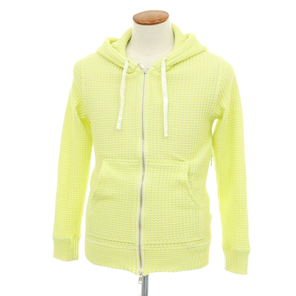 【中古】シーグリーン Seagreen コットンポリエステル ダブルジップ パーカー ネオングリーンxホワイト【サイズ3】【 状態ランクB 】【 メンズ 】