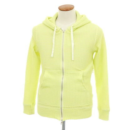 【中古】シーグリーン Seagreen コットンポリエステル ダブルジップ パーカー ネオングリーンxホワイト【サイズ3】【 状態ランクB 】【 メンズ 】