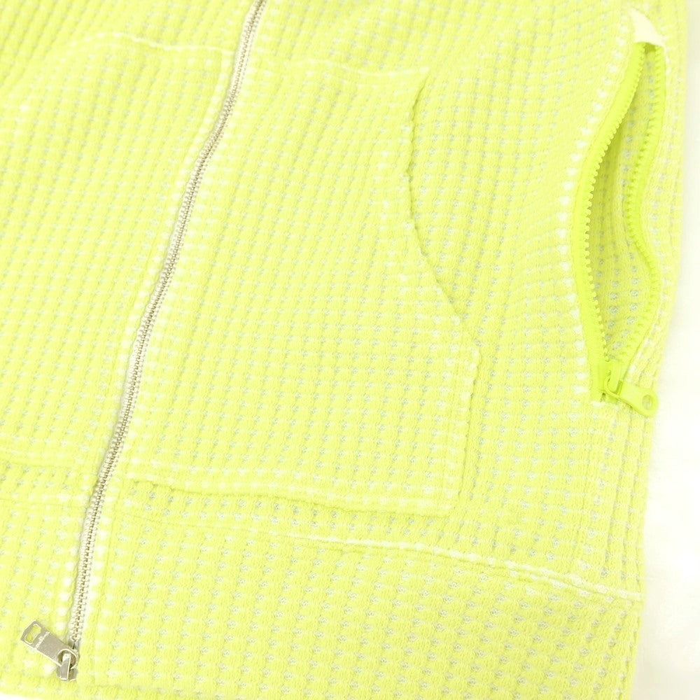 【中古】シーグリーン Seagreen コットンポリエステル ダブルジップ パーカー ネオングリーンxホワイト【サイズ3】【 状態ランクB 】【 メンズ 】