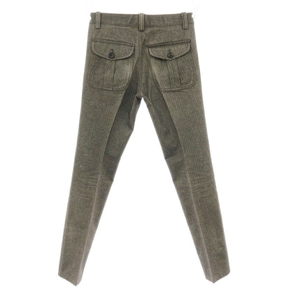 【中古】ピーエス ポールスミス PS Paul Smith コットン ヘリンボーン カジュアルスラックスパンツ ブラックxアイボリー系【 S 】【 状態ランクC 】【 メンズ 】