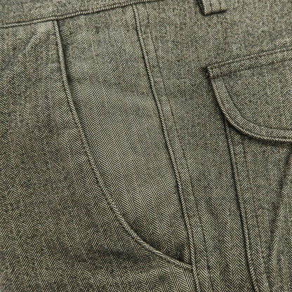 【中古】ピーエス ポールスミス PS Paul Smith コットン ヘリンボーン カジュアルスラックスパンツ ブラックxアイボリー系【 S 】【 状態ランクC 】【 メンズ 】