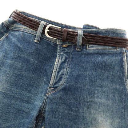 【中古】サドラーズ Saddlers エラスティックレザー メッシュベルト ダークブラウン【 75/90 】【 状態ランクB 】【 メンズ 】