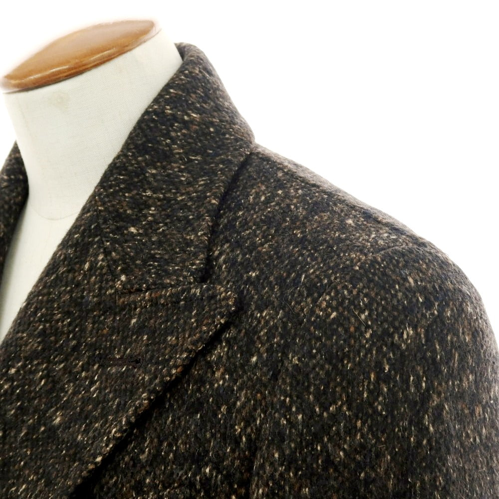 【中古】エトネ ETONNE ウールシルク ダブルブレストコート ブラウン【 M 】【 状態ランクA 】【 メンズ 】