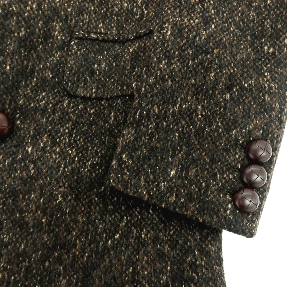 【中古】エトネ ETONNE ウールシルク ダブルブレストコート ブラウン【 M 】【 状態ランクA 】【 メンズ 】