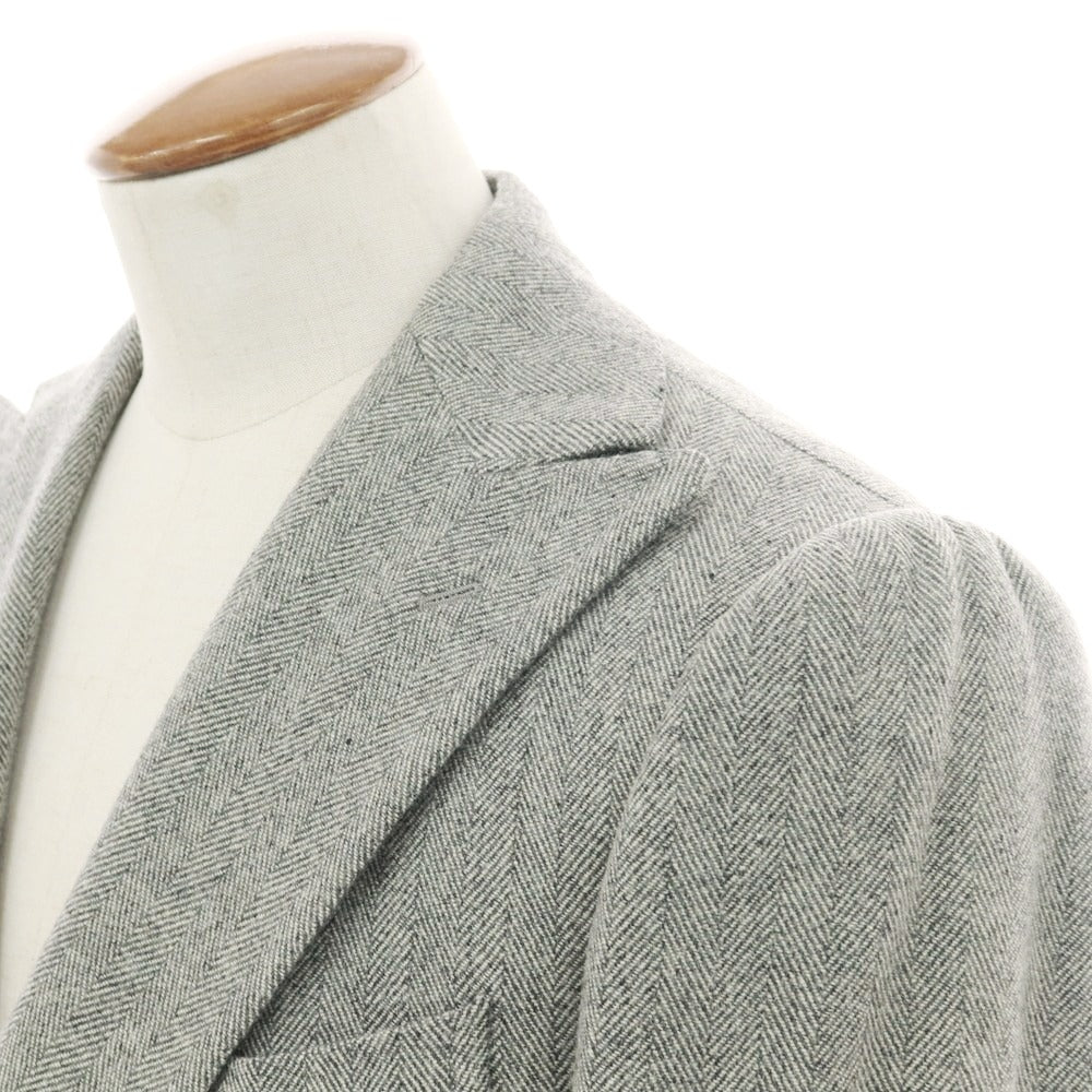 【中古】ガイオラ GAiOLA ウールカシミヤ チェスターフィールドコート グレー【 46 】【 状態ランクB 】【 メンズ 】