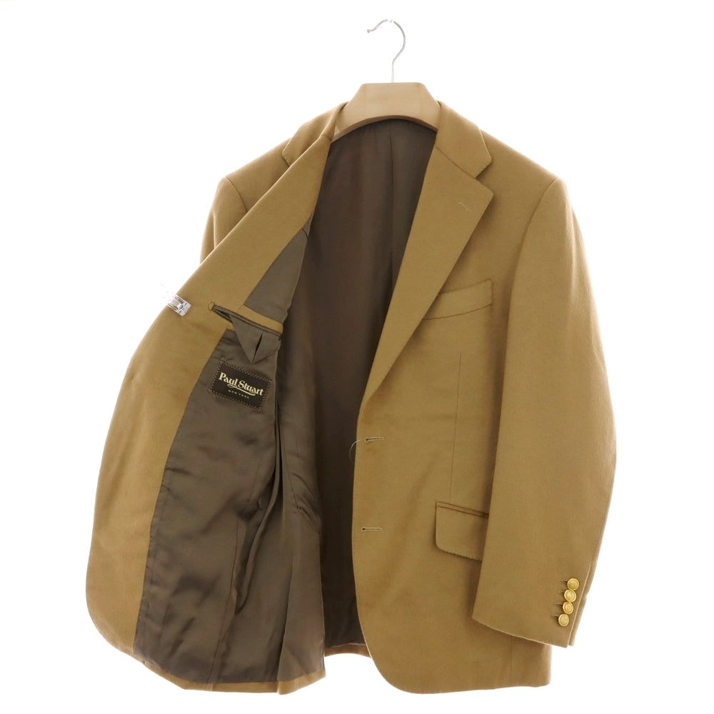 【中古】ポールスチュアート PAUL STUART カシミヤ 2B テーラードジャケット キャメル【 表記なし（L位） 】【 状態ランクB 】【 メンズ 】
