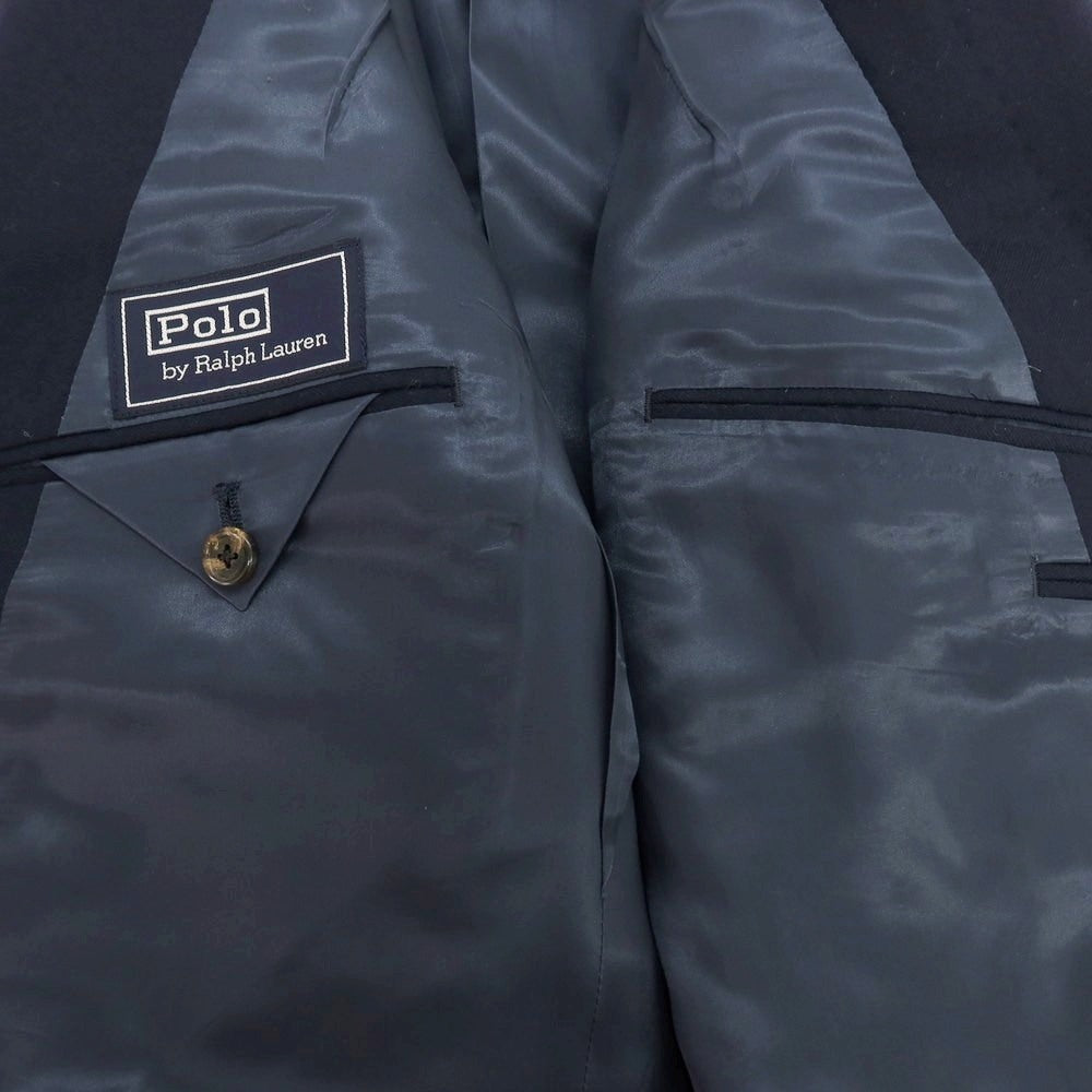【中古】ポロ ラルフローレン Polo Ralph Lauren ウール ダブル6B テーラードジャケット ネイビー【 A5 】【 状態ランクB 】【 メンズ 】