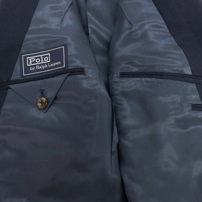 【中古】ポロ ラルフローレン Polo Ralph Lauren ウール ダブル6B テーラードジャケット ネイビー【 A5 】【 状態ランクB 】【 メンズ 】