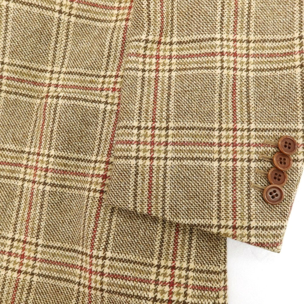 【中古】オラッツィオ ルチアーノ Orazio Luciano ウール チェック 3B カジュアルジャケット ブラウン【 46 】【 状態ランクB 】【 メンズ 】