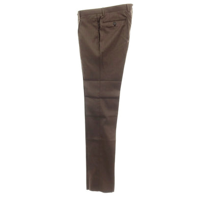 【中古】【未使用】ブリッラ ペル イル グスト Brilla per il gusto ウールシルク ヘリンボーン 3つボタンスーツ ブラウン【サイズ46】【 状態ランクS 】【 メンズ 】