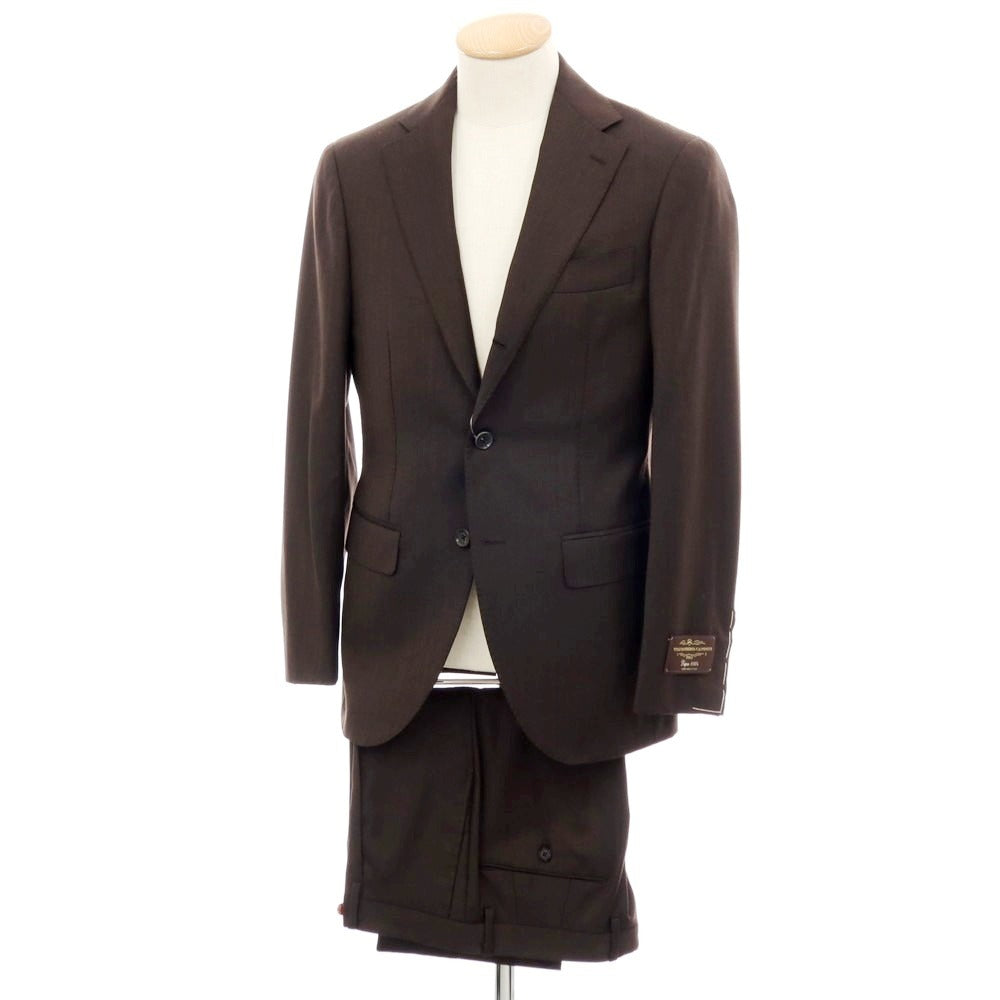 【中古】【未使用】ブリッラ ペル イル グスト Brilla per il gusto ウール 3つボタンスーツ ダークブラウン【 44 】【 状態ランクS 】【 メンズ 】