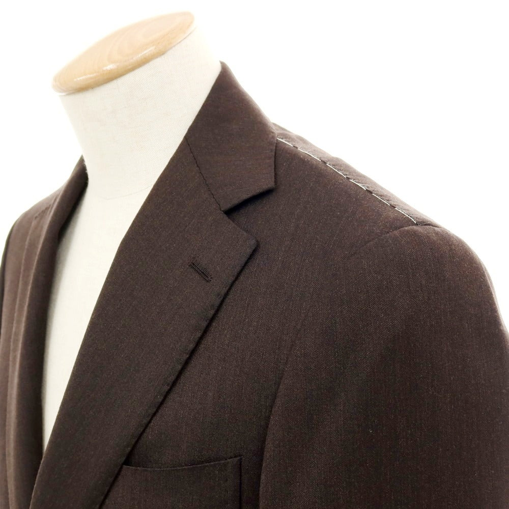 【中古】【未使用】ブリッラ ペル イル グスト Brilla per il gusto ウール 3つボタンスーツ ダークブラウン【 44 】【 状態ランクS 】【 メンズ 】