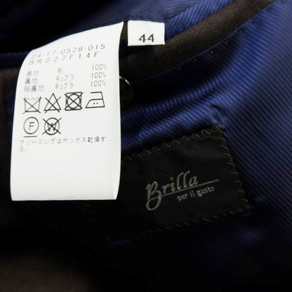 【中古】【未使用】ブリッラ ペル イル グスト Brilla per il gusto ウール 3つボタンスーツ ダークブラウン【 44 】【 状態ランクS 】【 メンズ 】 [APD]