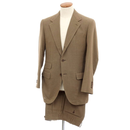 【中古】カモシタ camoshita リネンコットン 3つボタンスーツ ブラウン【サイズ46】【 状態ランクB 】【 メンズ 】