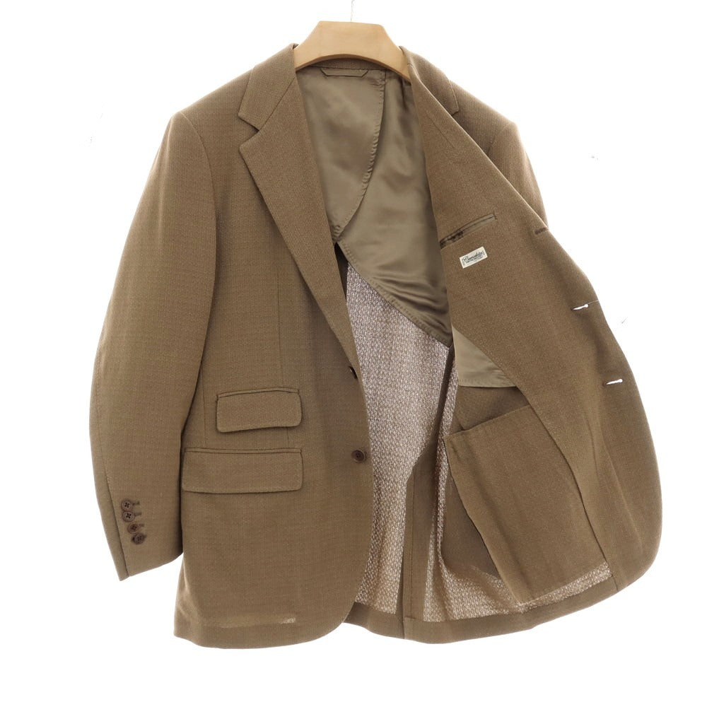 【中古】カモシタ camoshita リネンコットン 3つボタンスーツ ブラウン【サイズ46】【 状態ランクB 】【 メンズ 】
