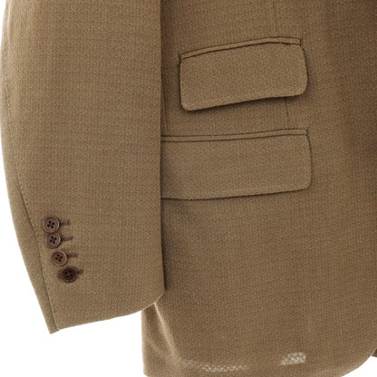 【中古】カモシタ camoshita リネンコットン 3つボタンスーツ ブラウン【サイズ46】【 状態ランクB 】【 メンズ 】