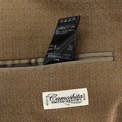 【中古】カモシタ camoshita リネンコットン 3つボタンスーツ ブラウン【サイズ46】【 状態ランクB 】【 メンズ 】