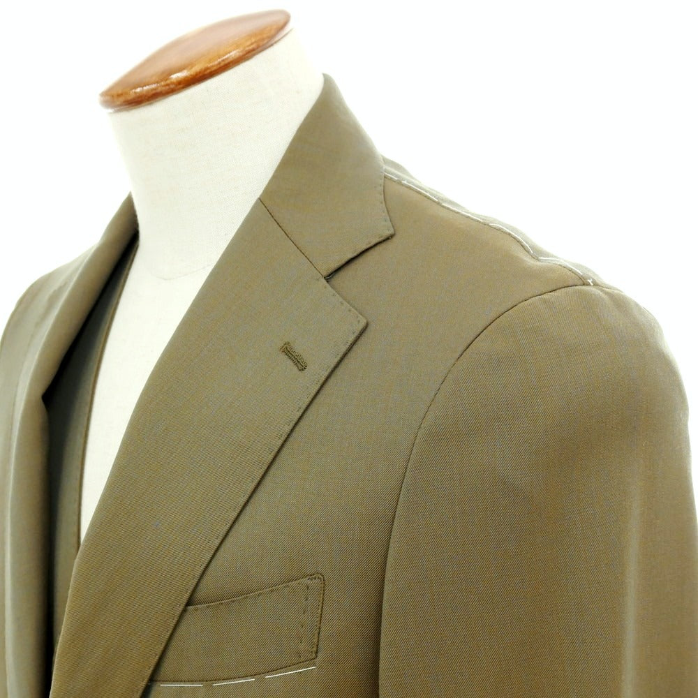 【中古】【未使用】アルチザン ARTISAN ウール スリーピース 2つボタンスーツ グリーン系【 M（ベストのみS） 】【 状態ランクS 】【 メンズ 】