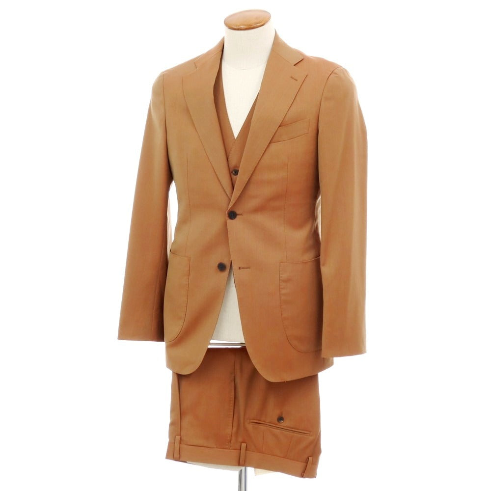 【中古】アルチザン ARTISAN ウール スリーピース 2つボタンスーツ オレンジブラウン系【 サイズM 】【 状態ランクC 】【 メンズ 】 [APD]