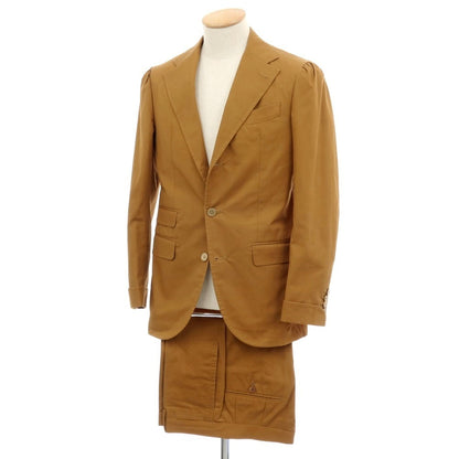 【中古】サルヴァトーレピッコロ Salvatore Piccolo コットン系 3つボタンスーツ ブラウン【サイズ44】【 状態ランクB 】【 メンズ 】