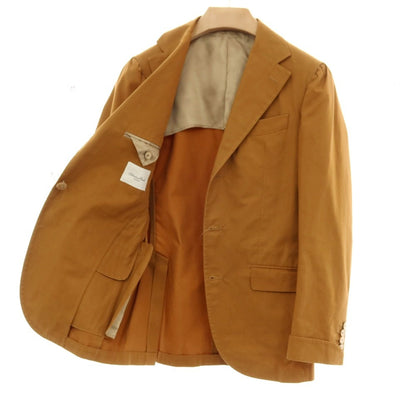 【中古】サルヴァトーレピッコロ Salvatore Piccolo コットン系 3つボタンスーツ ブラウン【サイズ44】【 状態ランクB 】【 メンズ 】