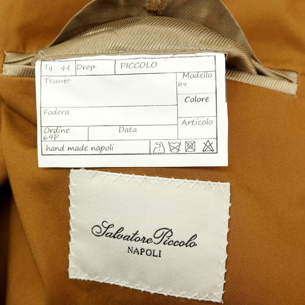 【中古】サルヴァトーレピッコロ Salvatore Piccolo コットン系 3つボタンスーツ ブラウン【サイズ44】【 状態ランクB 】【 メンズ 】