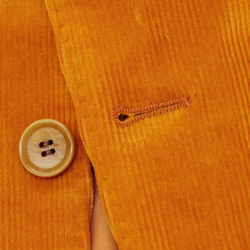 【中古】【未使用】イコライ ICHORAI ストレッチコーデュロイ 2つボタンスーツ オレンジ【 46 】【 状態ランクS 】【 メンズ 】