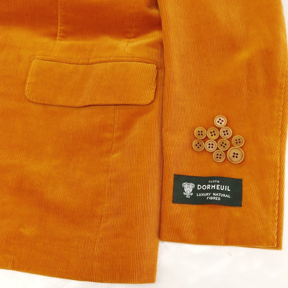 【中古】【未使用】イコライ ICHORAI ストレッチコーデュロイ 2つボタンスーツ オレンジ【 46 】【 状態ランクS 】【 メンズ 】