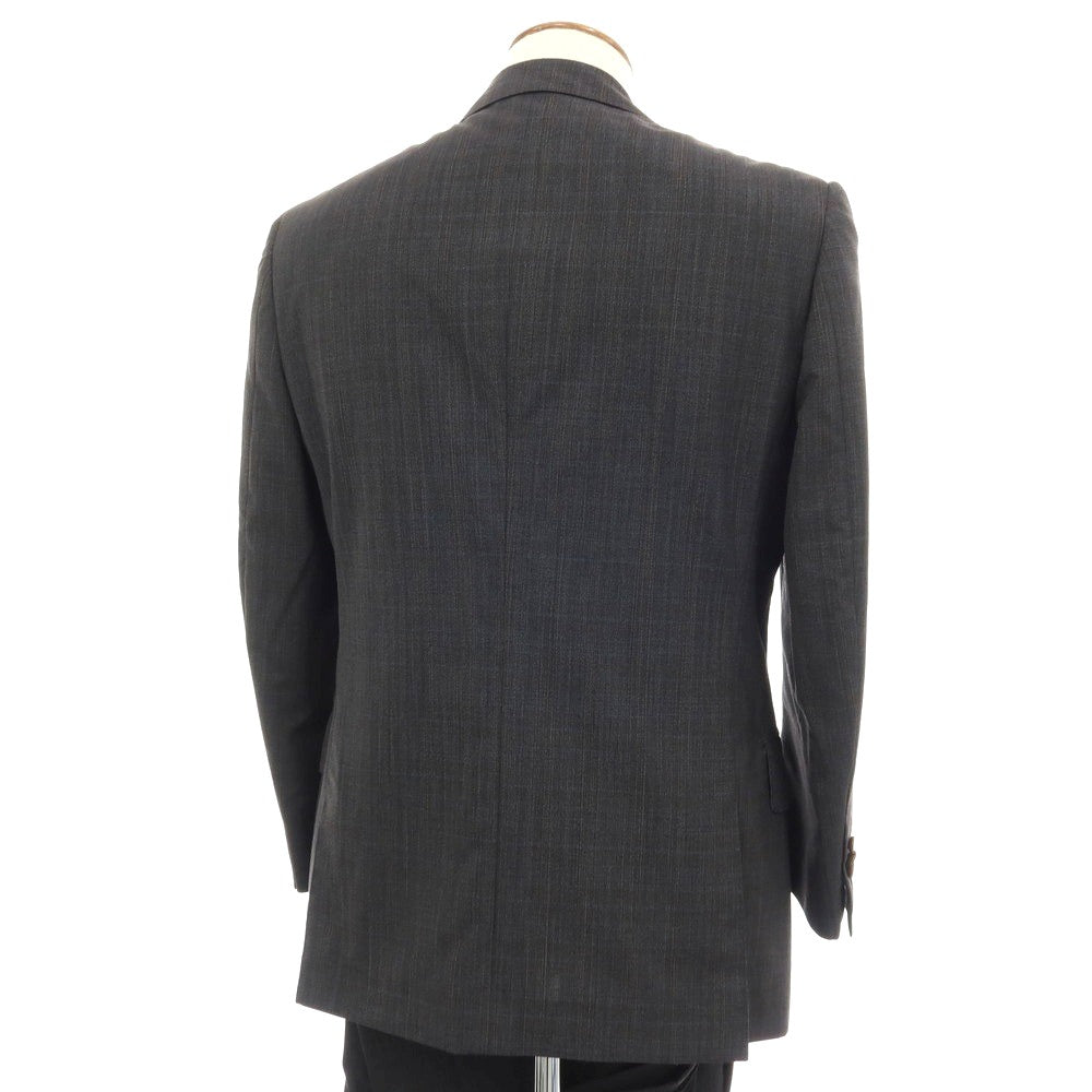 【SALE30%OFF/返品不可】【中古】バセットウォーカー BASSETT WALKER ウール チェック 3つボタンスーツ グレー【 サイズ48 】【 状態ランクB 】【 メンズ 】