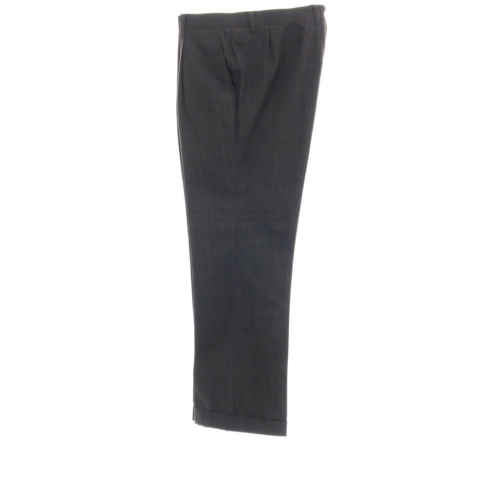 【SALE30%OFF/返品不可】【中古】バセットウォーカー BASSETT WALKER ウール チェック 3つボタンスーツ グレー【 サイズ48 】【 状態ランクB 】【 メンズ 】